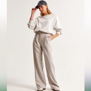 A&F Sloane Tailored Wide Leg Pant 25 short size 0 NWOT